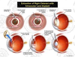 Extraction of Right Cataract with Intraocular Lens Implant