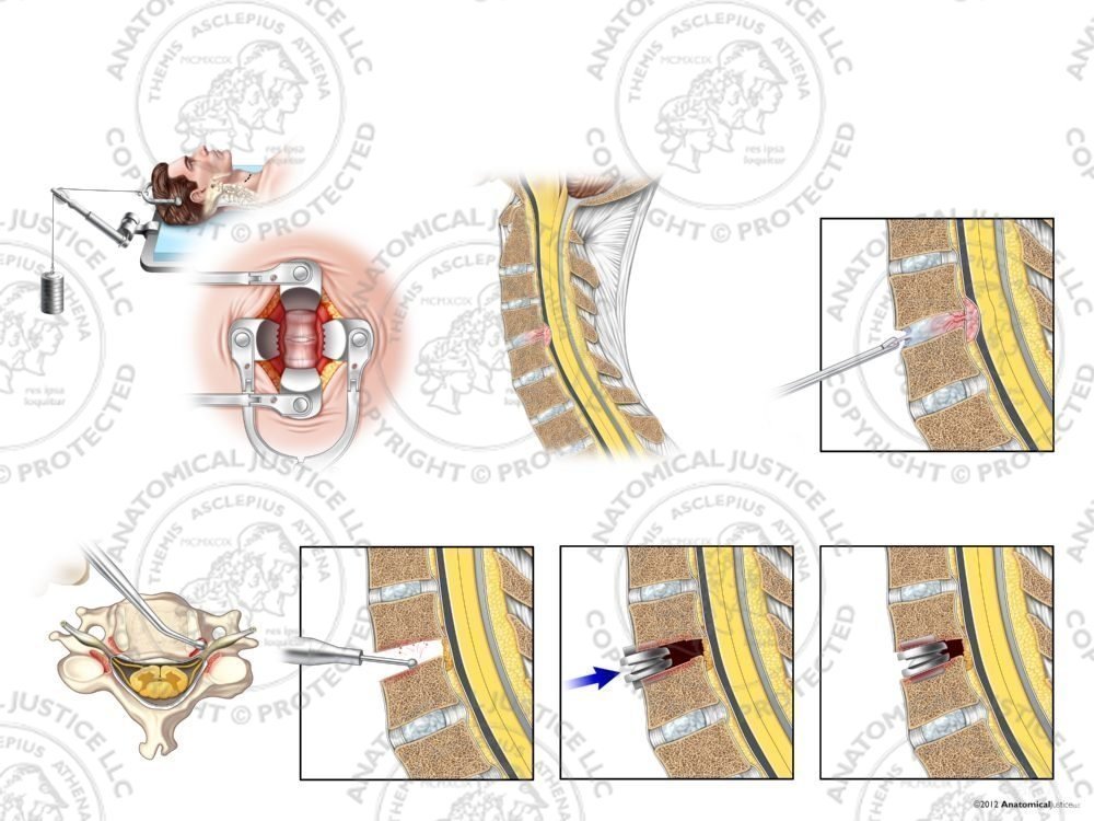 Male C4-5 Anterior Cervical Discectomy Utilizing Traction and Artificial Disc Placement – No Text
