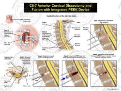 C6-7 Anterior Cervical Discectomy and Fusion with Integrated PEEK Device